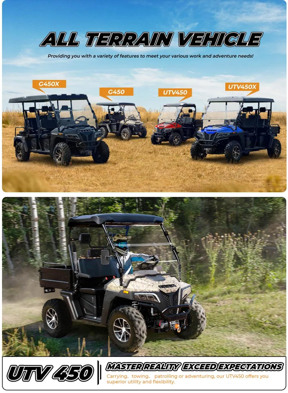 New OEM 4 Wheeler Tractor Utility Farm Vehicle