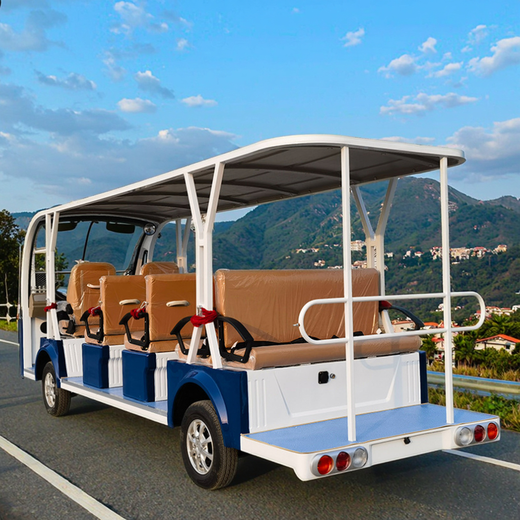 2025 Premium Parison Electric Sightseeing Shuttle Bus 11 Seats &amp; Golf Carts Stylish for Tourist Spot Villa and Hotels