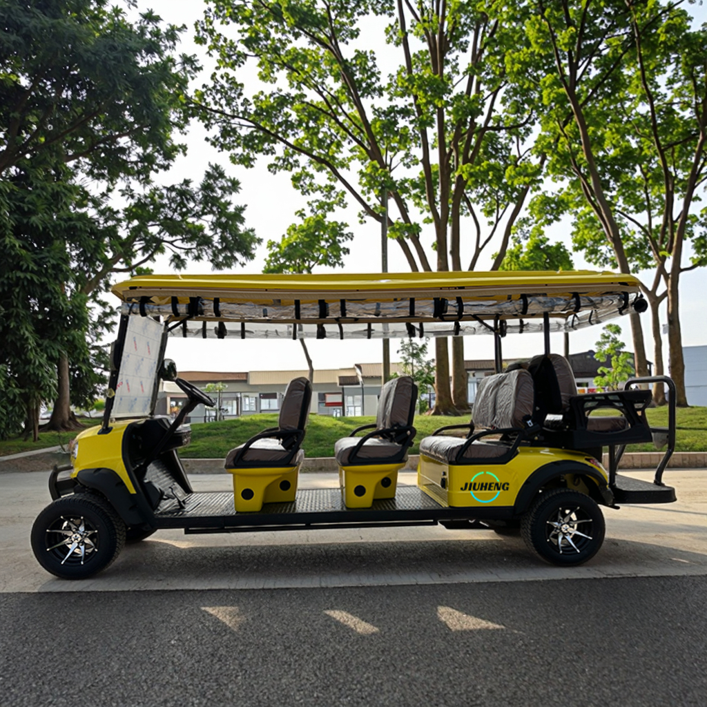 Wholesale 8-Seater Solar Powered Electric Golf Carts Sightseeing Carts for Golf Course Made in China