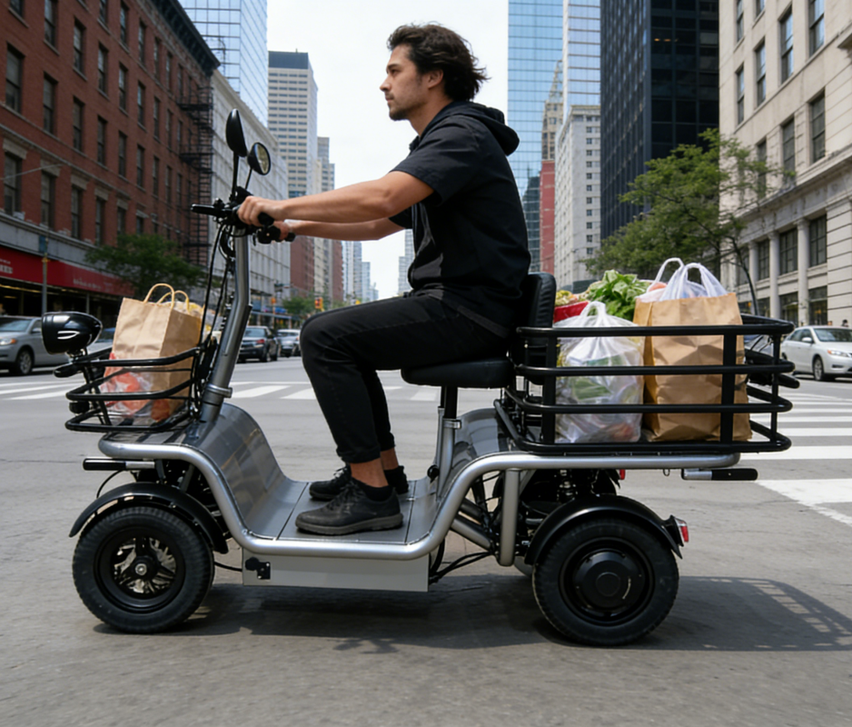 YIDI D16 Factory Direct 4 Wheel 200kg Heavy Load Capacity Electric Scooter Cargo Golf Cart Truck Delivery