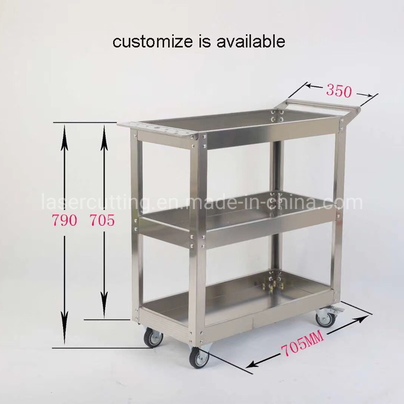 Hotel Metal Vehicle Service Carrier Cleaning Trolley Cart