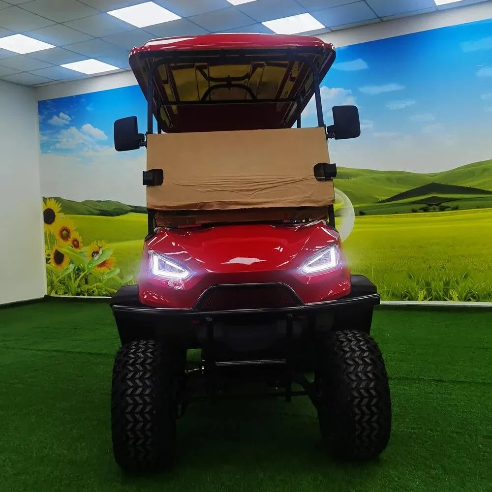 USA Hot Sale 2+2 Seats Solar Panel Powered off Road Electric Golf Cart for Scenic Camp Resort Golf Course &amp; Farm