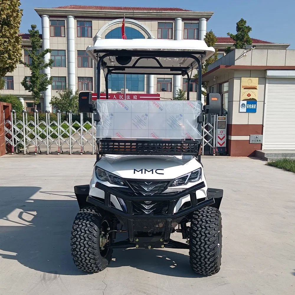 Hot Sale 48/72V Lithium Battery Solar Panels Powered 4 Seater Golf Trolley off Road Beach Buggy White Electric Golf Cart