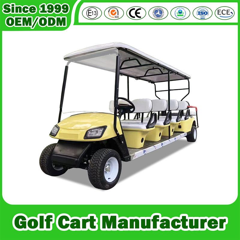 8+2 Seater 8 Passenger Tourist Solar Panel Trolley Lead Acid Gas Powered Gasoline Petrol Lifted Tour Lsv ATV UTV Electric Golf Cart Manufacturer