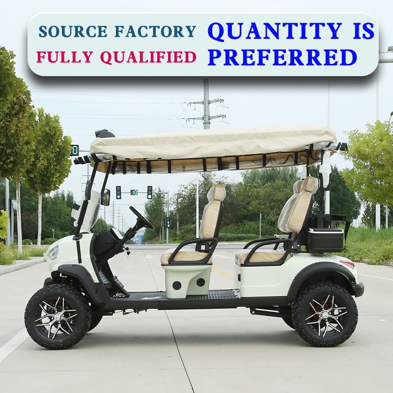 4-Seat Off-Road Electric Golf Cart, Heavy-Duty All-Terrain Golf Vehicle with Stylish Design &amp; Comfort Seats
