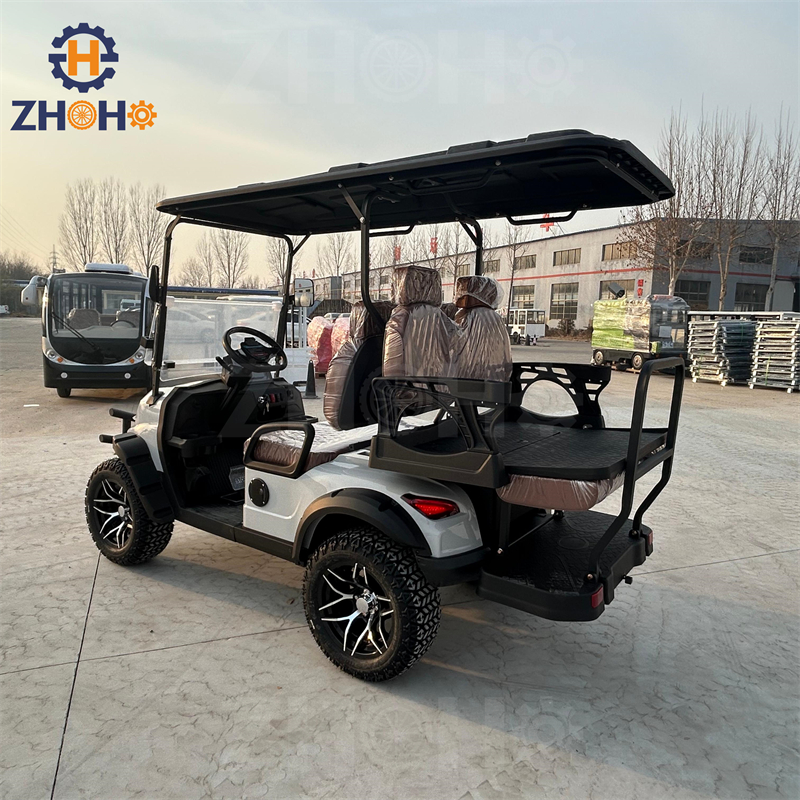 Luxury 4-seater Off-road 4x4 Electric Golf Cart Sightseeing Club Vehicle 72V Lithium Battery Solar-powered Golf Carts