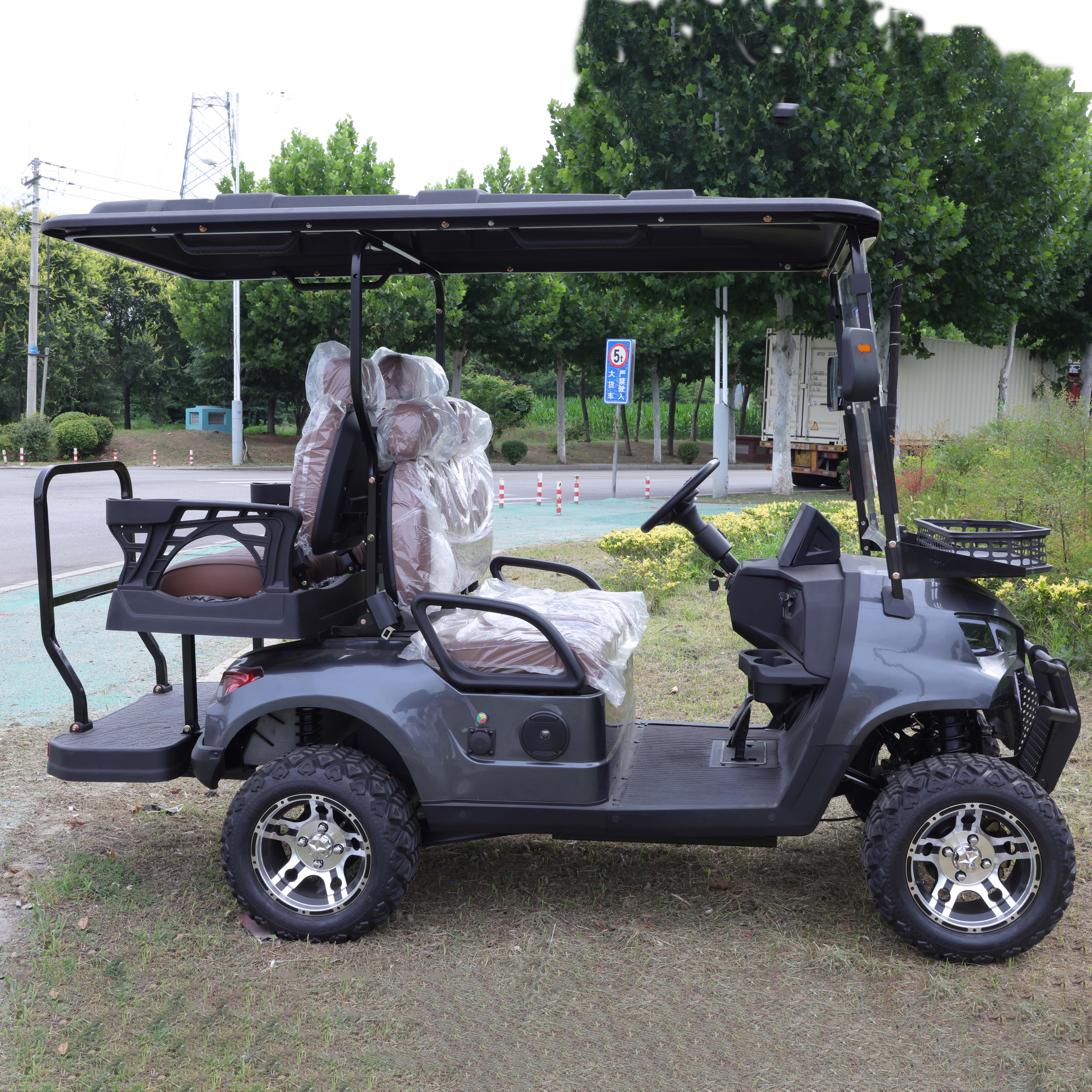 High Performance 4Seater Golf Cart Good Quality Durable Electric Utility Vehicle Metal Buggy Compatible with Club Car