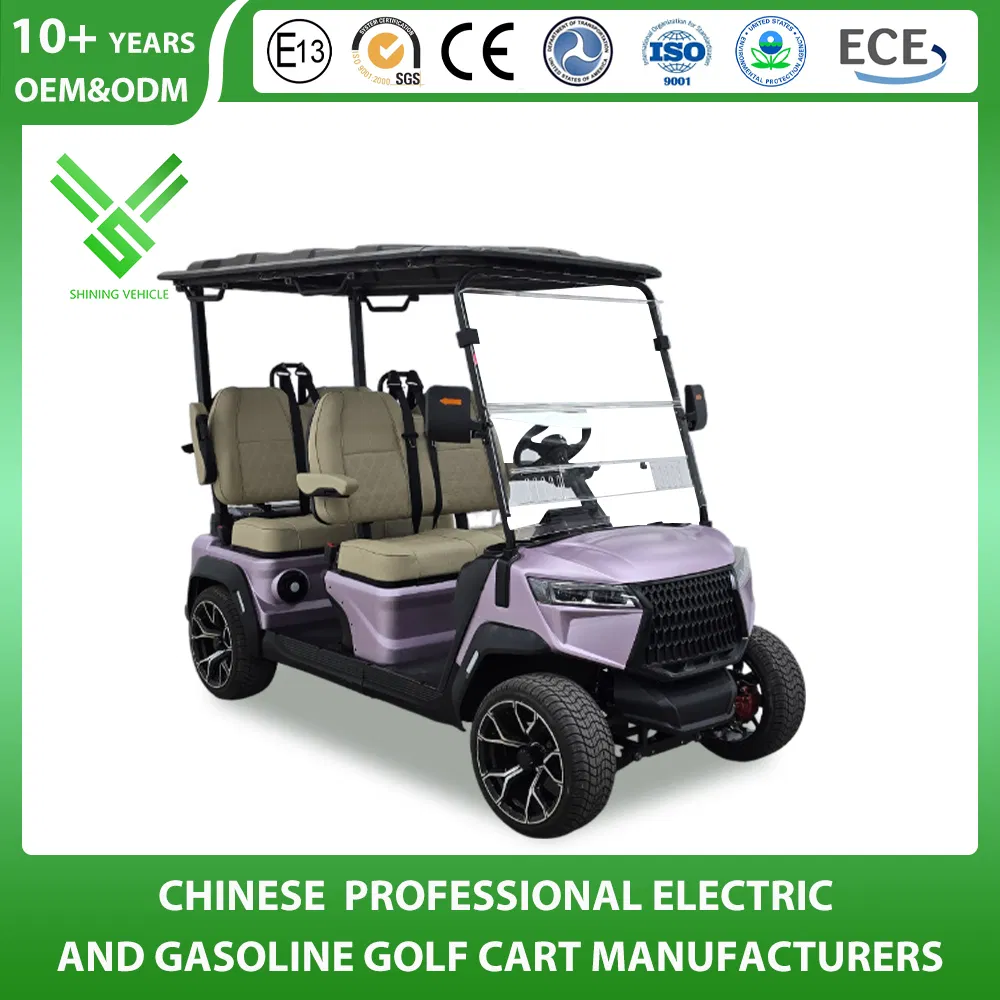 6+2 Seater 8 Passenger Lithium Sightseeing Hunting off Road Club Car Street Legal Utility Mini Tourist Solar Panel Trolley Lead Acid Gas Powered Golf Cart