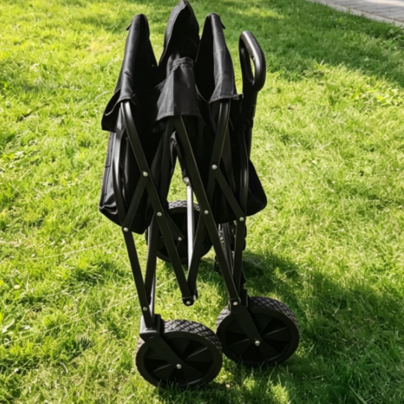 OEM Customizable Aluminum Alloy Four-Wheel Enclosed Platform Durable Foldable Trolley Cart for Camping Beach Shopping Tools Use