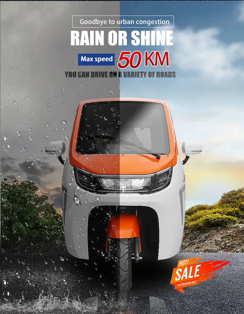 Authentic 60V 3 Wheeled Electric Vehicle Dimensions