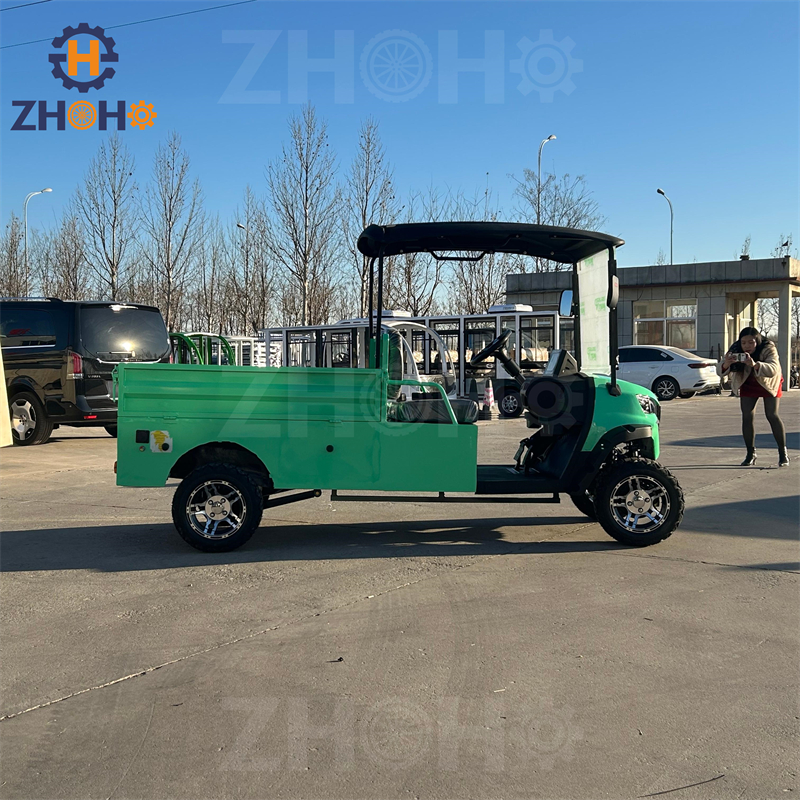 Multi-purpose Electric Golf Cart with Truck Bed Cargo Box Cargo Area 4-wheel Golf Course Work Vehicle