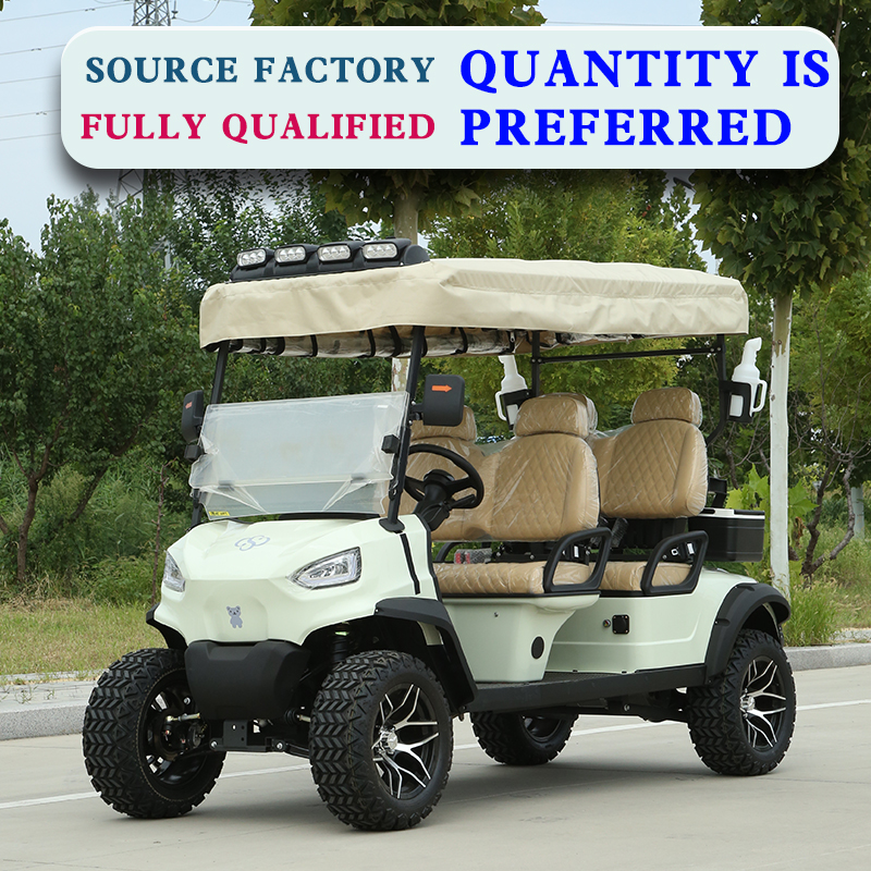 4-Seat Off-Road Electric Golf Cart, Heavy-Duty All-Terrain Golf Vehicle with Stylish Design &amp; Comfort Seats