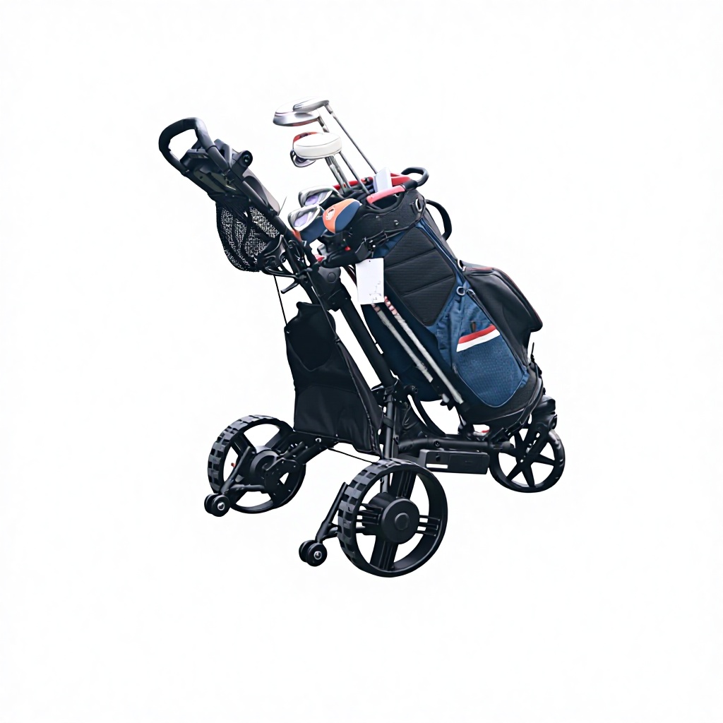 Golf Electric Trolley, Easy Folding Remote Control Golf Electric Trolley, 3 Wheel Golf Push Cart