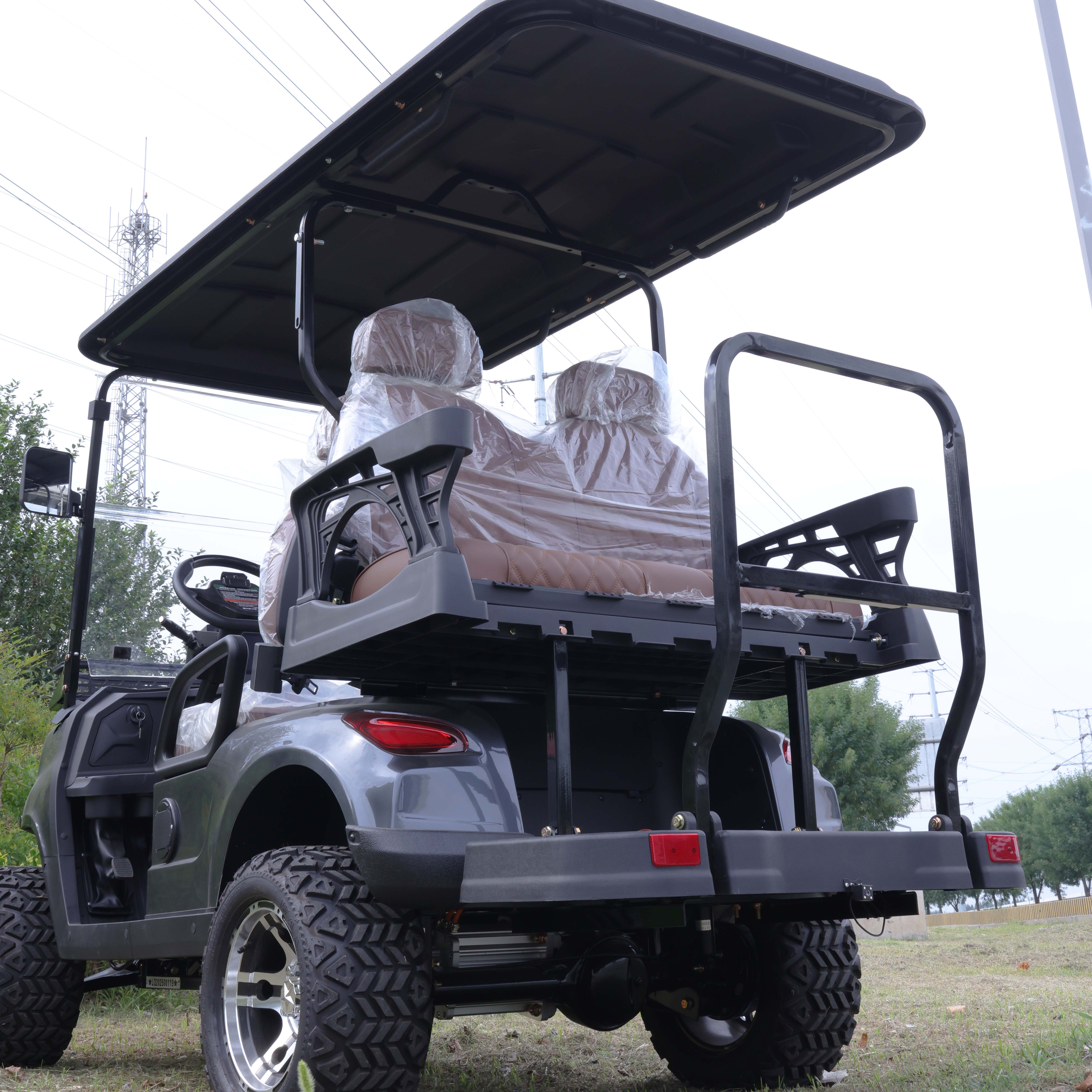 High Performance 4Seater Golf Cart Good Quality Durable Electric Utility Vehicle Metal Buggy Compatible with Club Car