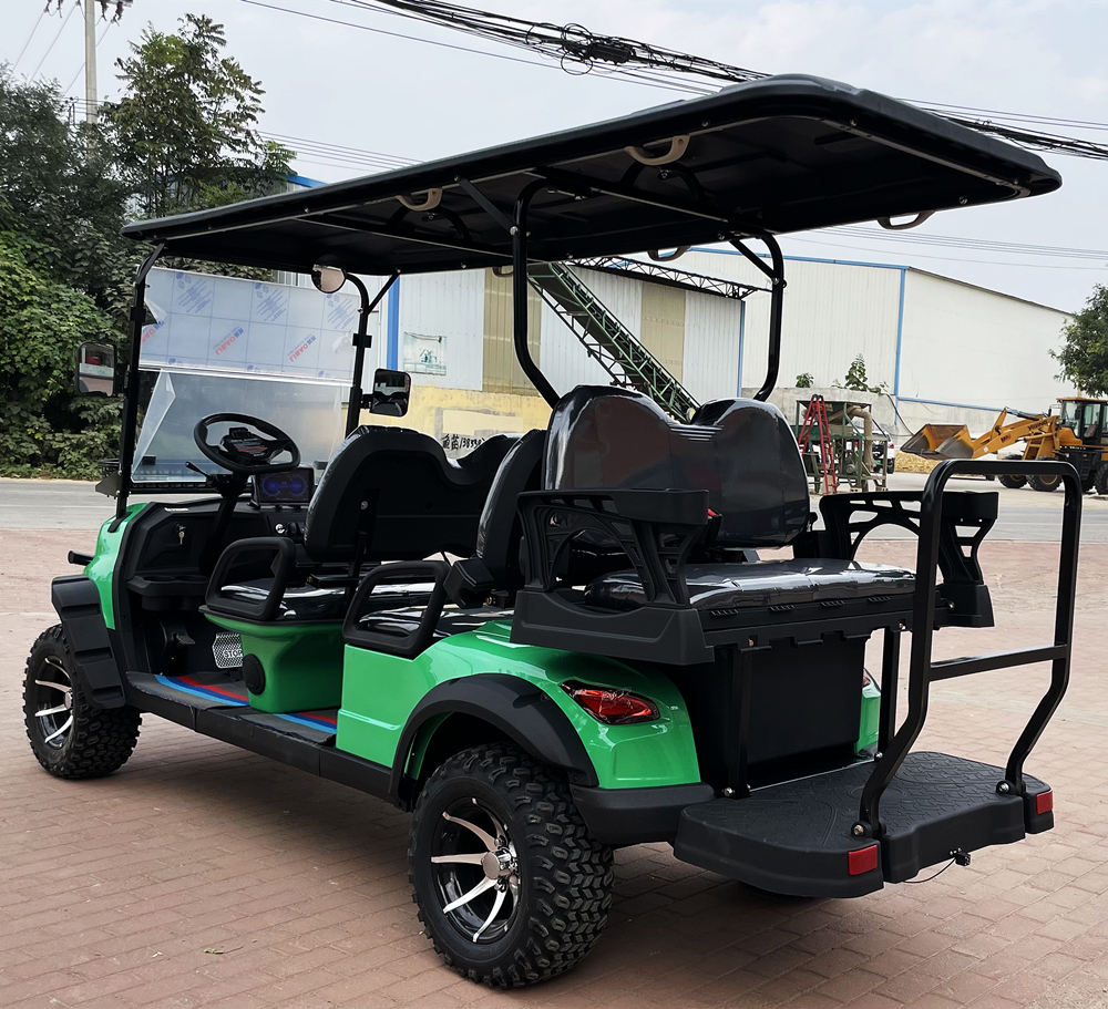High Performance Six Seater Classic Golf Cart Powered by Solar Energy, Equipped with Lithium Battery 48V/60V/72V Hunting Cart