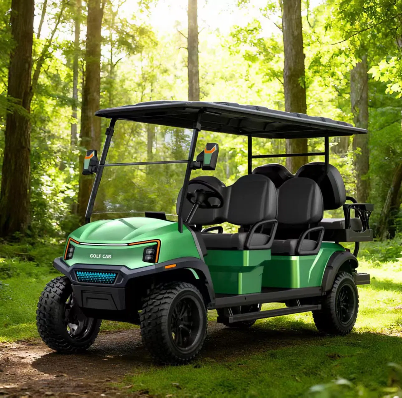 Custom 48V 72V Lithium Battery 5kw Motor 2 / 2+2 / 4 / 4+2 Seater Golf Carts