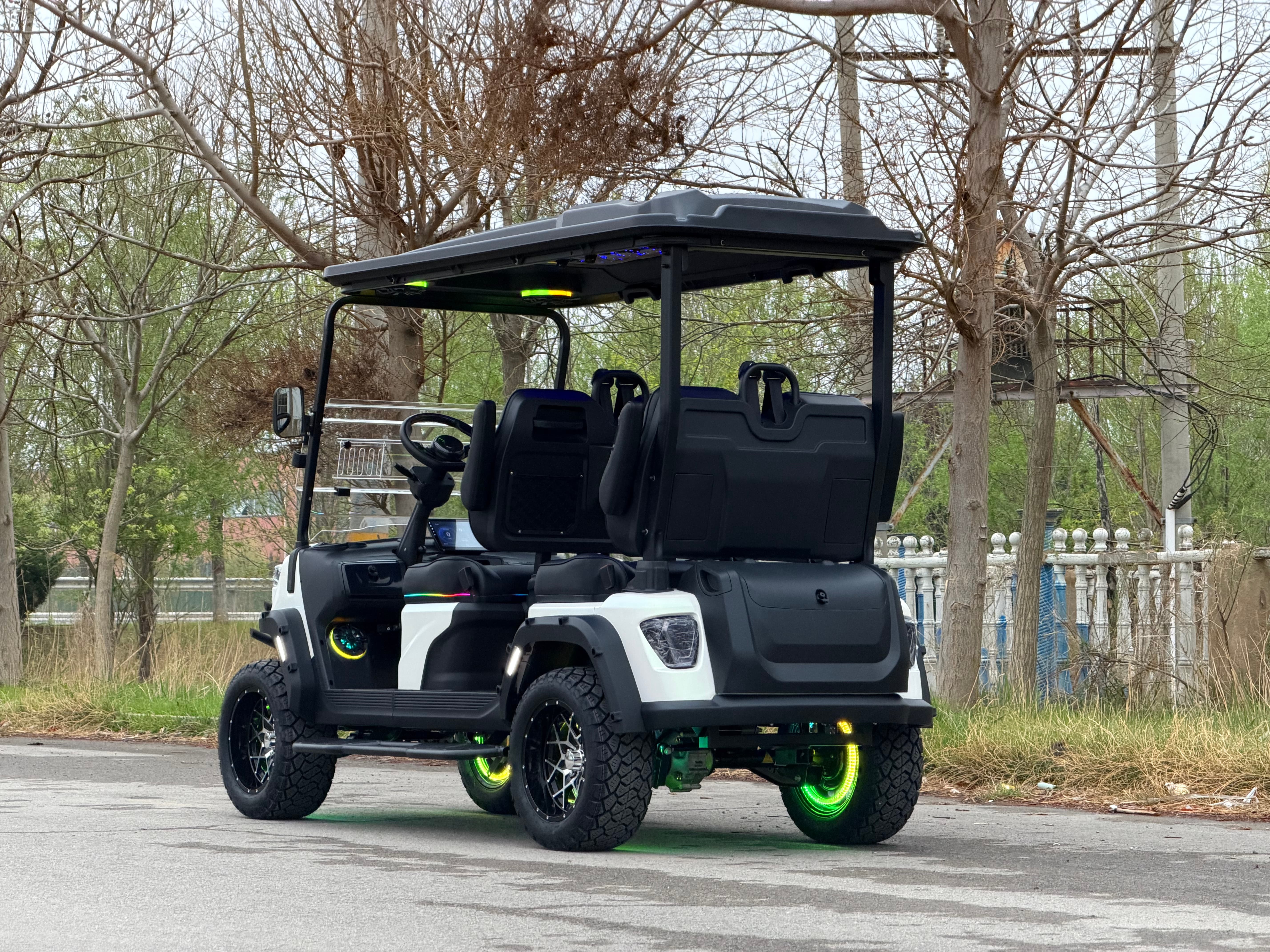 4 Seater Electric Golf Buggy Motor Dual Battery Long Range Utility Sightseeing Vehicle EEC Certified New Dot Certified