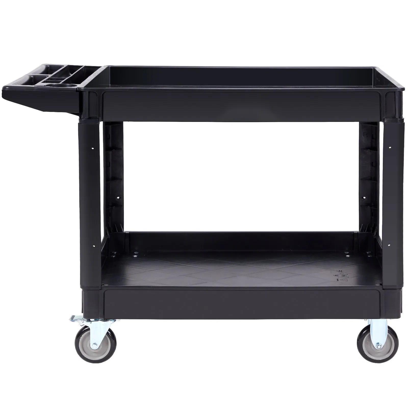 Portable 3-Tier Foldable Service Cart with Wheels Collapsible Design for Hotel &amp; Restaurant Use