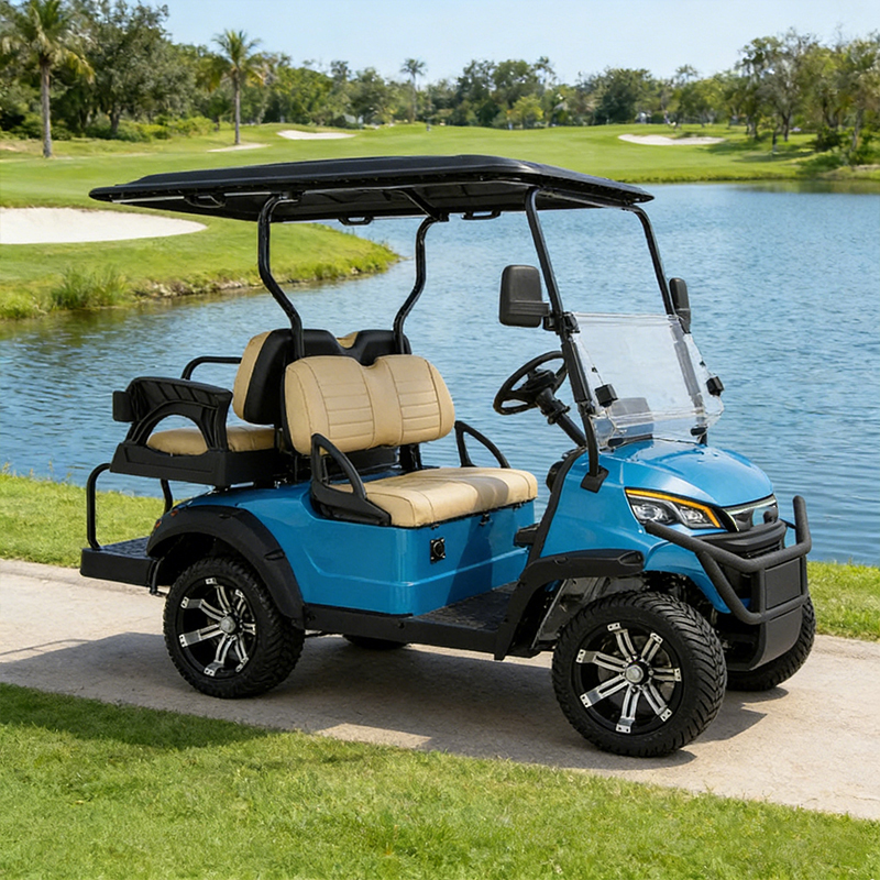 WOLAN Manufacturer Wholesale 4 Seater Passenger Golf Cart with High Roof and Folding Seats for Park