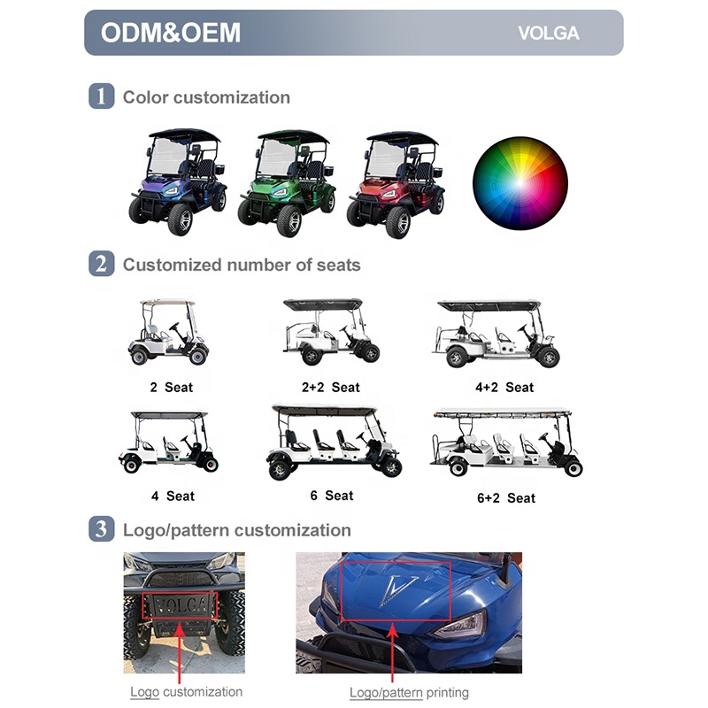 Chinese 4-6 Seater Electric Golf Cart Mini Maintenance Cargo Bed Battery Voltage 48v Sale Price Buggy Car Motorised Golf Cart
