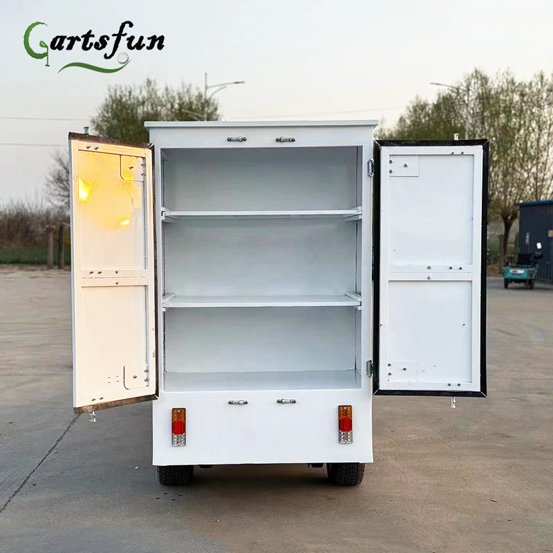 Electric 2 Seat Club Car Golf Cart Room Service Housekeeping Utility Closed Cargo Cart for Hotel Resorts with CE for Europe