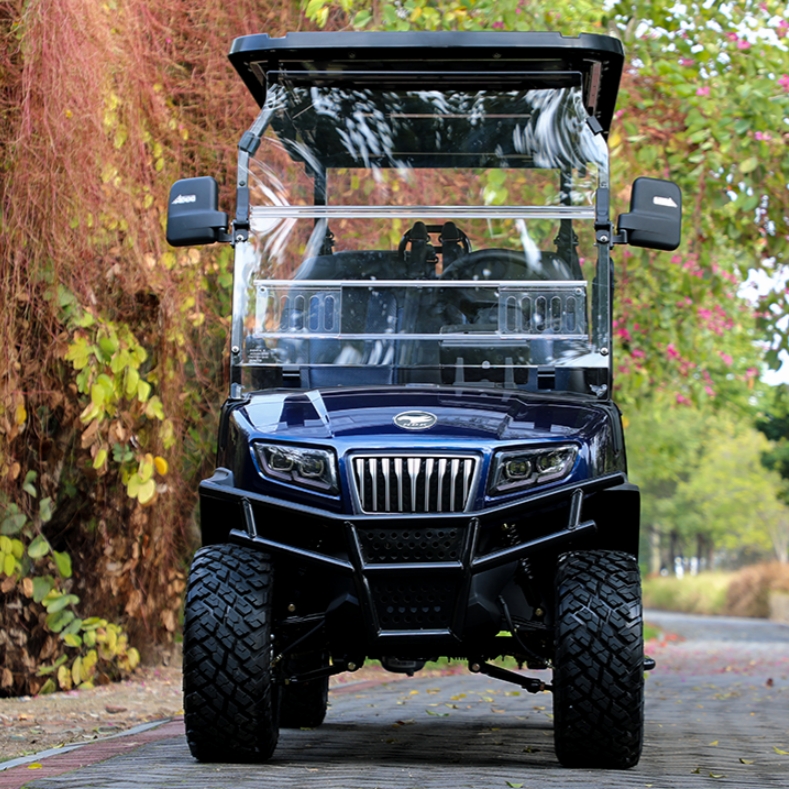 For D5 Maverick 4+2 Plus High Performance 6 Seater 48V Electric Golf Cart with 6.3kW Motor for Golf Course Fleet