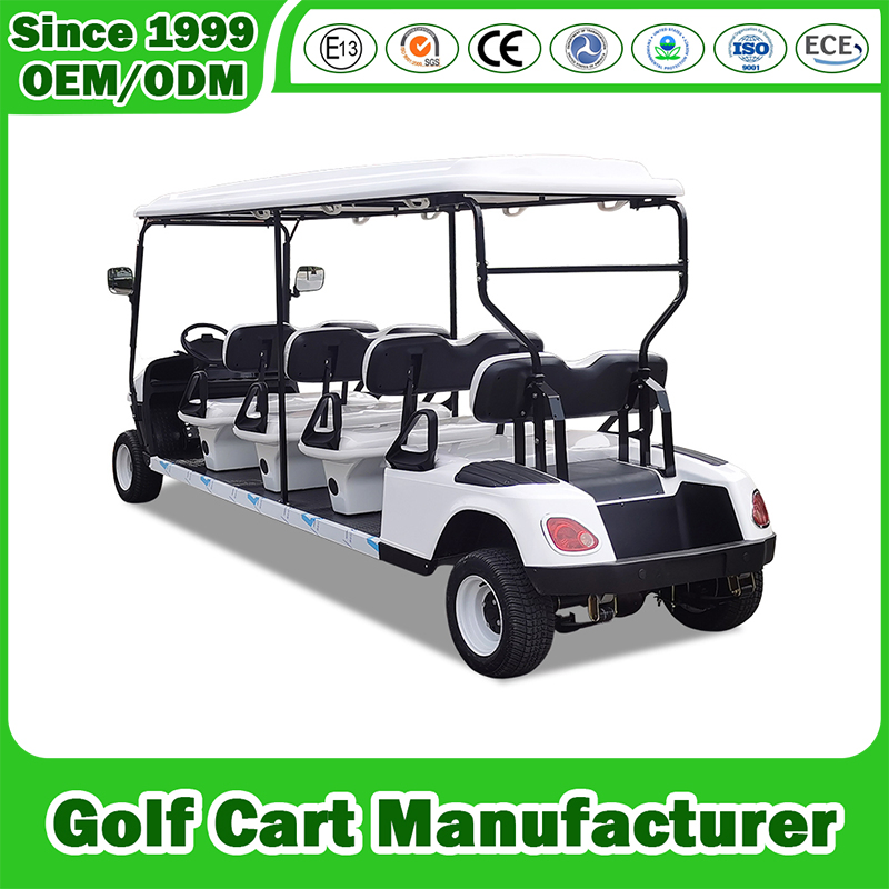 8+2 Seater 8 Passenger Tourist Solar Panel Trolley Lead Acid Gas Powered Gasoline Petrol Lifted Tour Lsv ATV UTV Electric Golf Cart Manufacturer