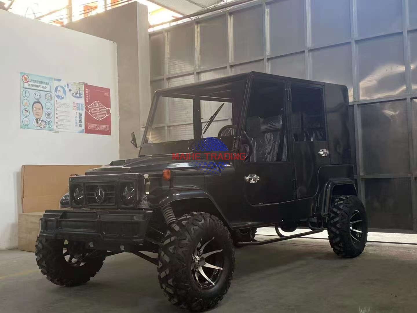 Four Wheel Mini Jeep Car 200CC 4x4 Adult Golf Cart Off Road All-terrain Farming Tool Vehicle Dune Buggy Pick-up with Cargo Box