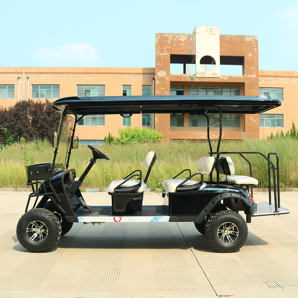 HUANLI 4 Seats Lifted 14 Inches Big off Road Golf Cart Wheels and Tires Street Legal 60V Electric Push Golf Cart