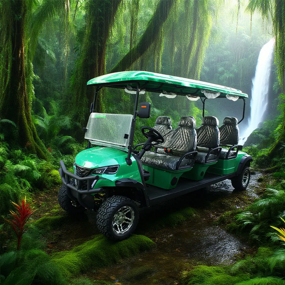 6 Seater Solar-Powered Folding Electric Golf Cart Convenient and Environmentally Friendly