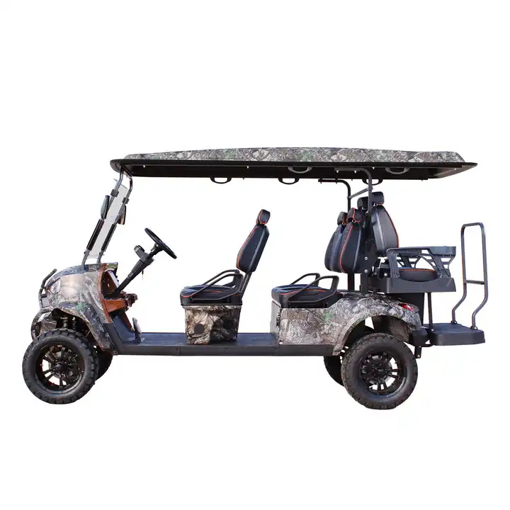 Durable Street Legal Sightseeing Car Vehicle Lithium Battery Camouflage 6 Seaters Lifted Electric Golf Carts