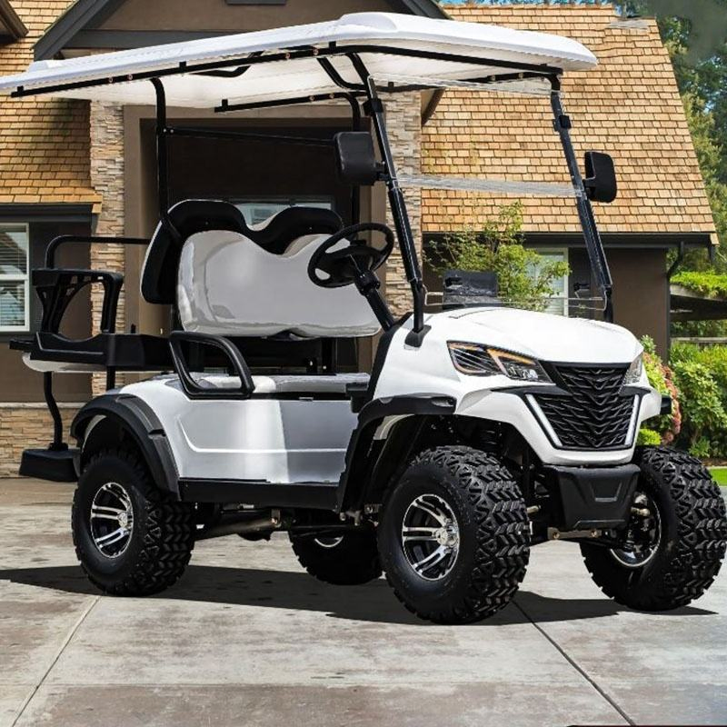 Solar Powered Electric Golf Cart with Roof Panel and Backup Battery for Continuous Green Operation