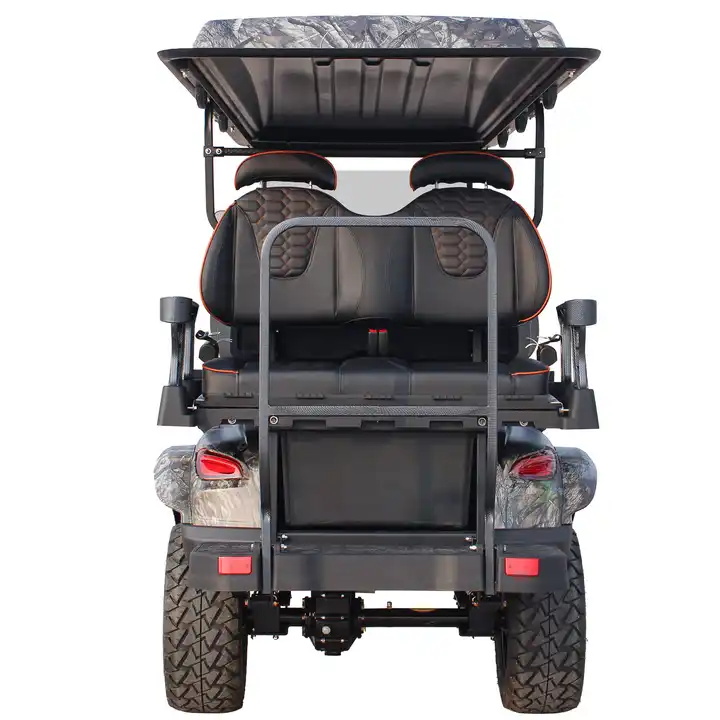 Durable Street Legal Sightseeing Car Vehicle Lithium Battery Camouflage 6 Seaters Lifted Electric Golf Carts