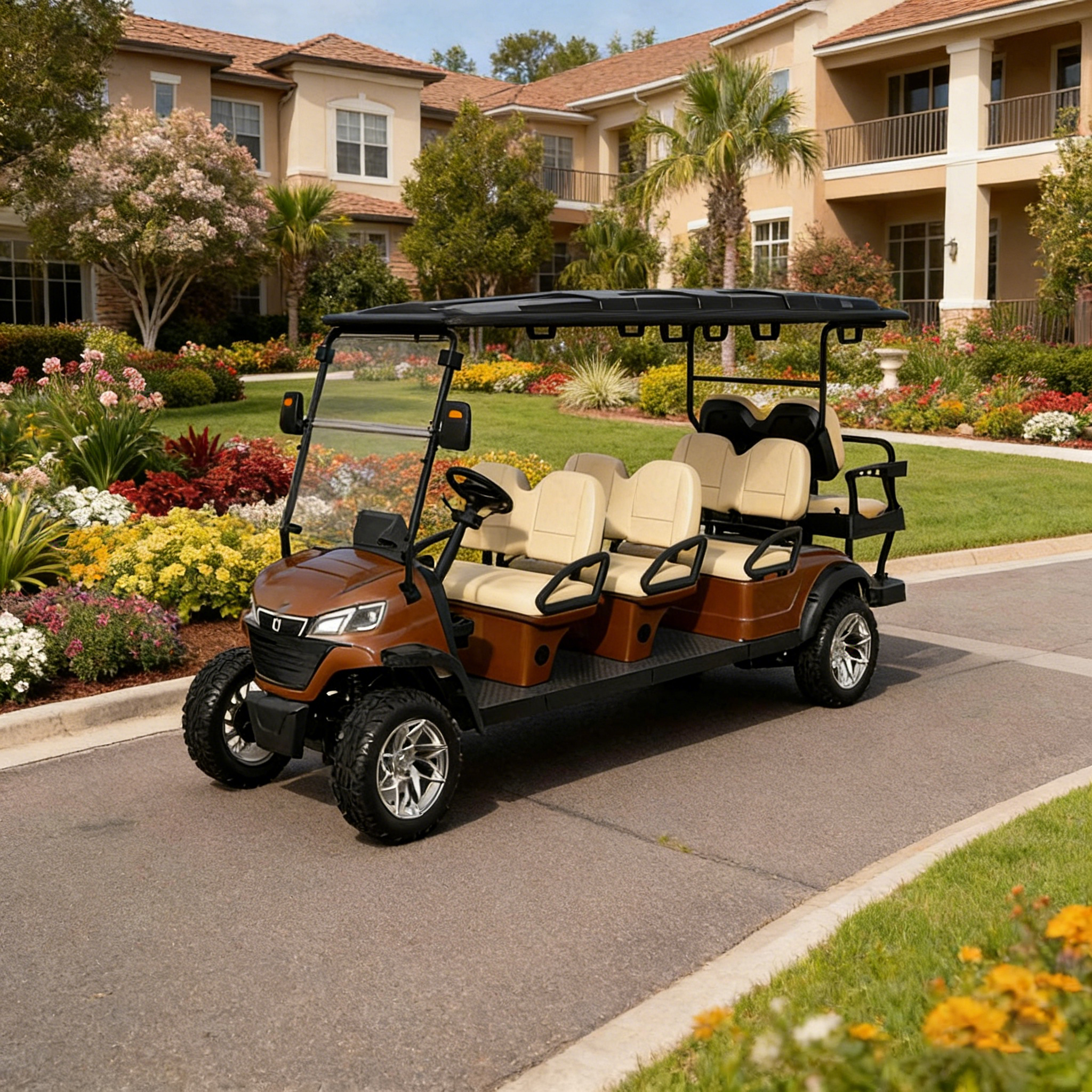 WOLAN Manufacturing Co Intelligent Controller 8 Seater Smart Golf Cart for Tech Park Campus