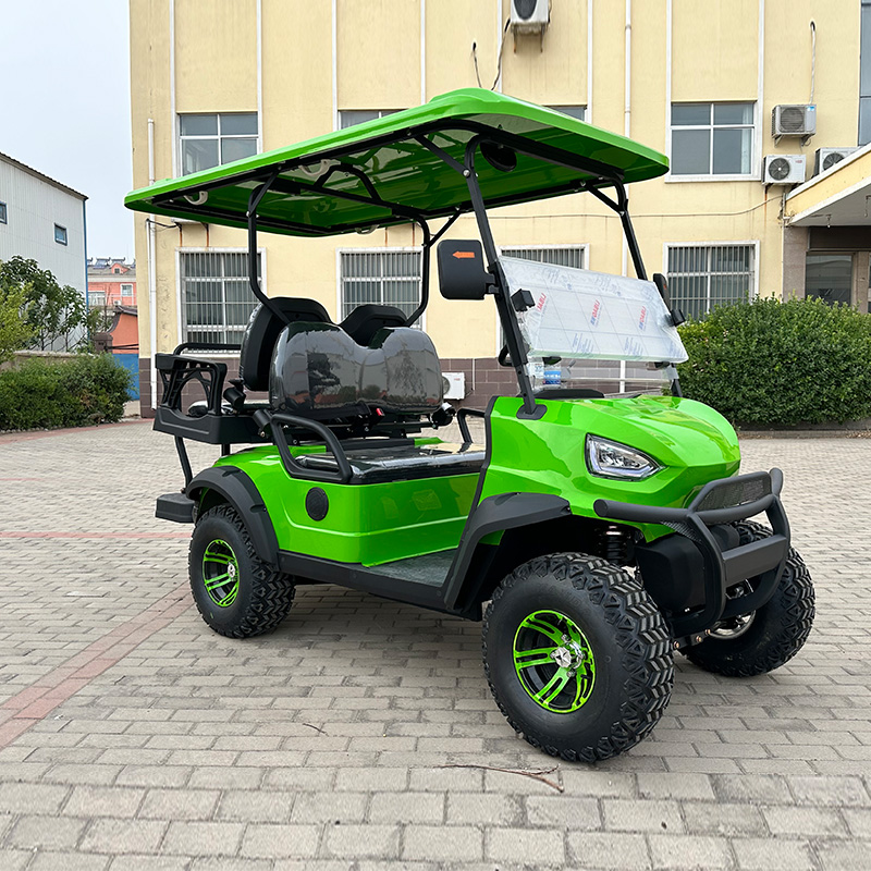 72V Electric Golf Kart 4-Seater Off-Road Buggy Lithium Battery Golf Cart for Garden Villa Electric Hunting Cart