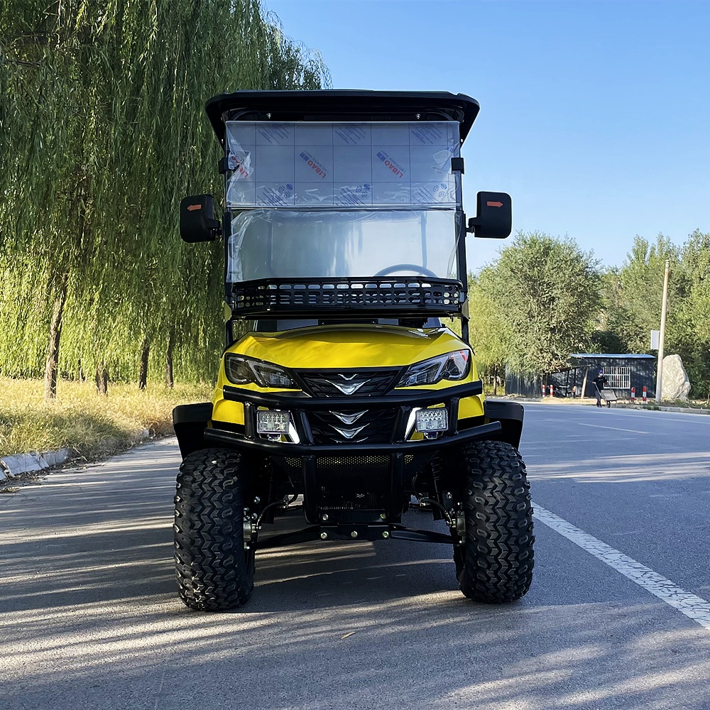 New Electric Golf Cart Touch Screen Cargo Farming Utility Cart Club Car 72V Battery 5-6 Seats 90km Range Including Trailer Box