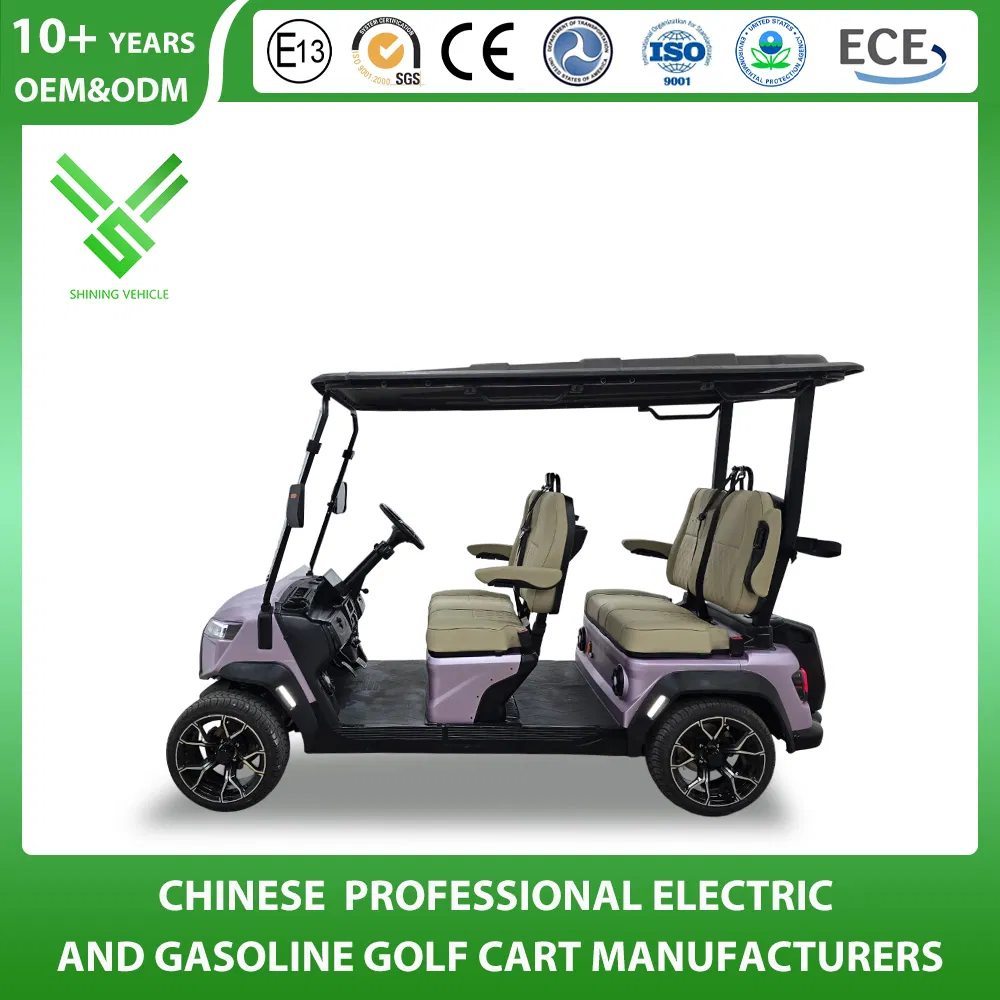 6+2 Seater 8 Passenger Lithium Sightseeing Hunting off Road Club Car Street Legal Utility Mini Tourist Solar Panel Trolley Lead Acid Gas Powered Golf Cart