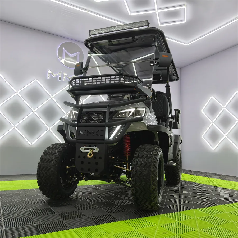 Long Range Battery Powered 48 Volt Adults Golf Kart Electric Solar Panels 4 Seat Buggy Golf Caddy Cart Electric