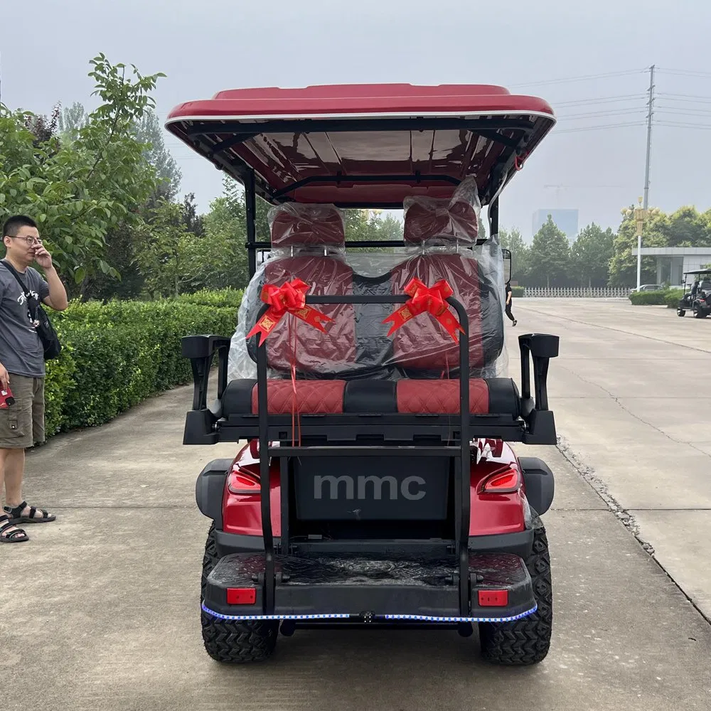 CE Approved 4 Seat Luxurious Beach off Road 14 Aluminum Wheel 72V Lithium Battery Solar Powered Golf Carts