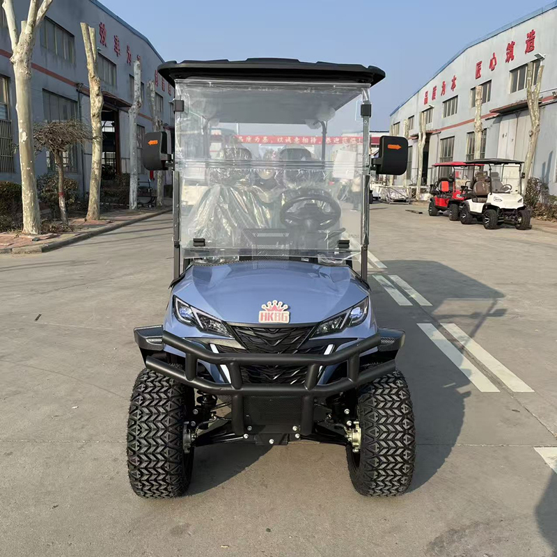 Hot Selling HKBG Brand 4+2 Seater 72V Battery Electric Golf Cart High Strength Steel Frame 70-90km Range 30-50km/h Speed Dot