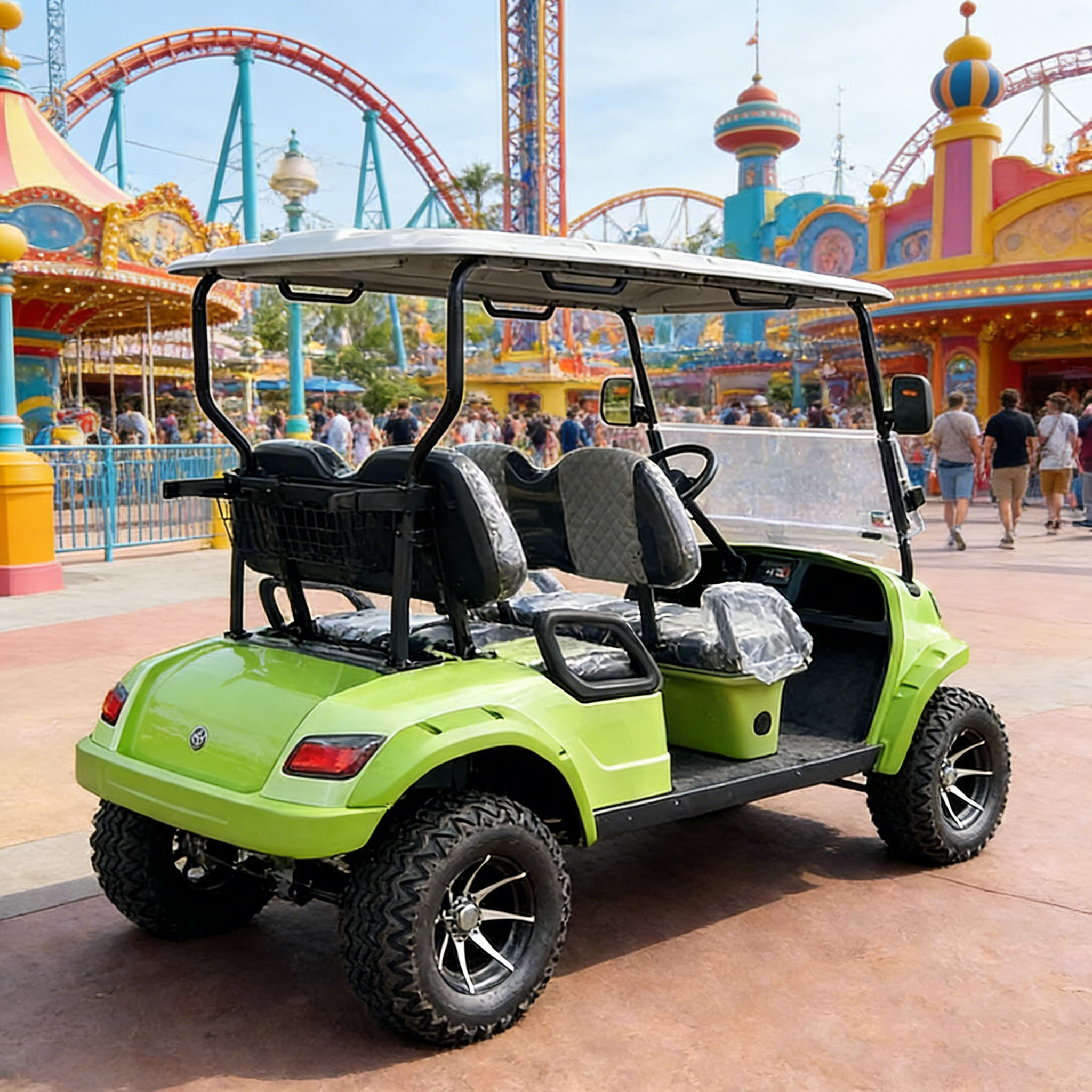 WOLAN New Lifted 4 Passenger Support Customization Electric Hunting Utility Golf Cart For Club Car