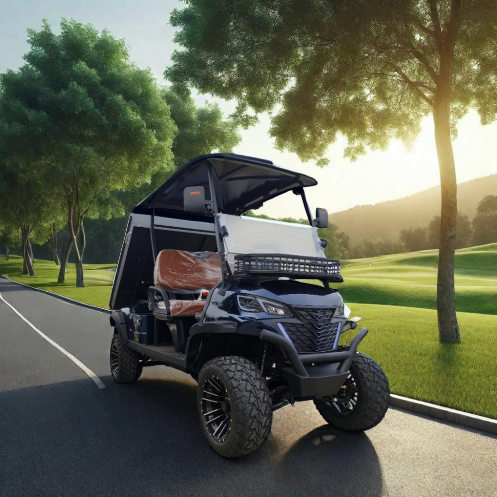 CE Certified 72V Lithium Battery Electric Golf Cart Hunting Buggy with Cargo Box Carryall 500kg Cargo Capacity