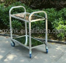 2/3tier Hotel Stainless Steel Service Carts/stainless Steel Service Transport Trolley