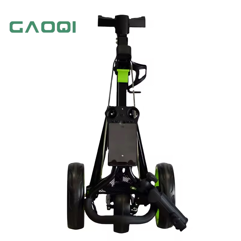 High Quality Logo Customized New Golf Trolley Cart Three Wheels Wholesale Easy Folding Golf Push Trolley