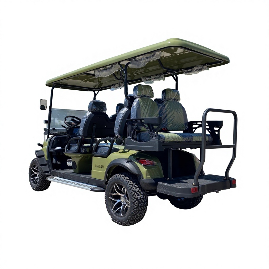 5-6 Seat Golf Cart for Golf Course Scenic Resort Hotel Sightseeing 30-50Km/h Speed 30km Range