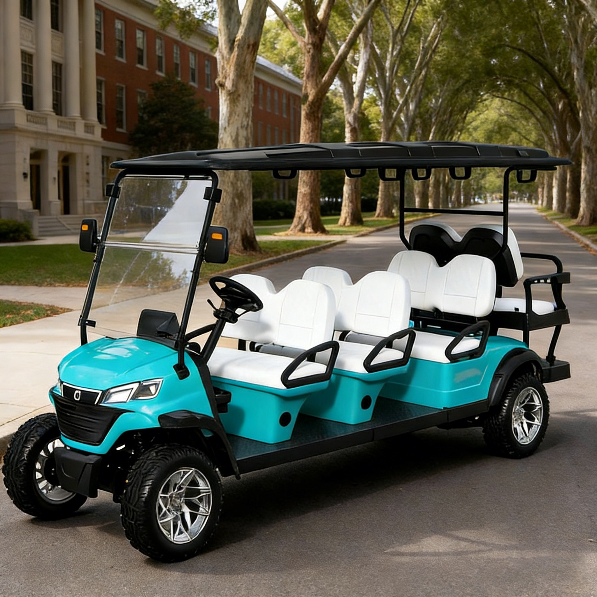 WOLAN Manufacturing Co Intelligent Controller 8 Seater Smart Golf Cart for Tech Park Campus