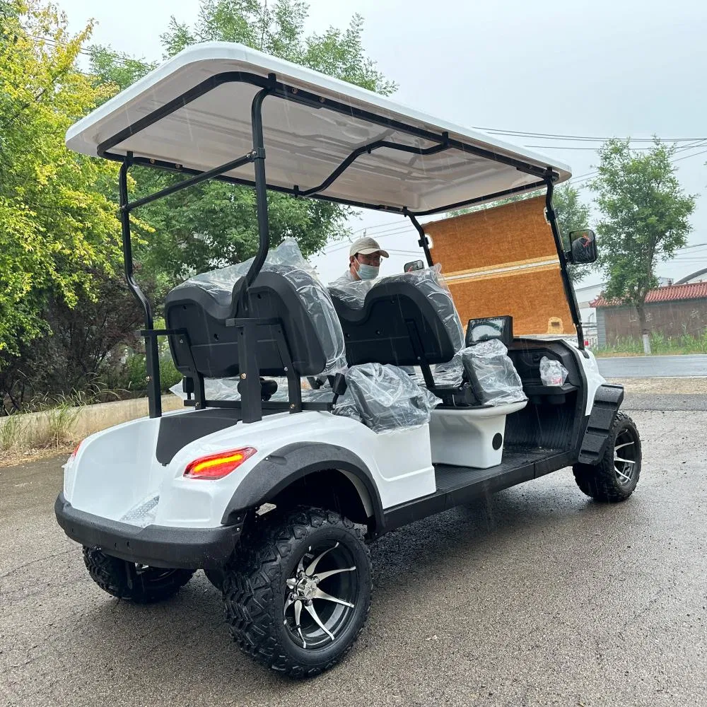 72V Lithium Battery 4 Wheel Golf Carts Solar Panels Powered off Road Electric Golf Cart 4 Seater