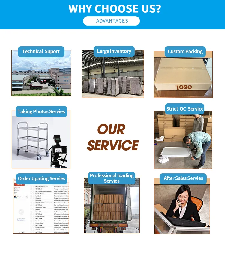 Double Deck Stainless Steel Service Cart Advantages