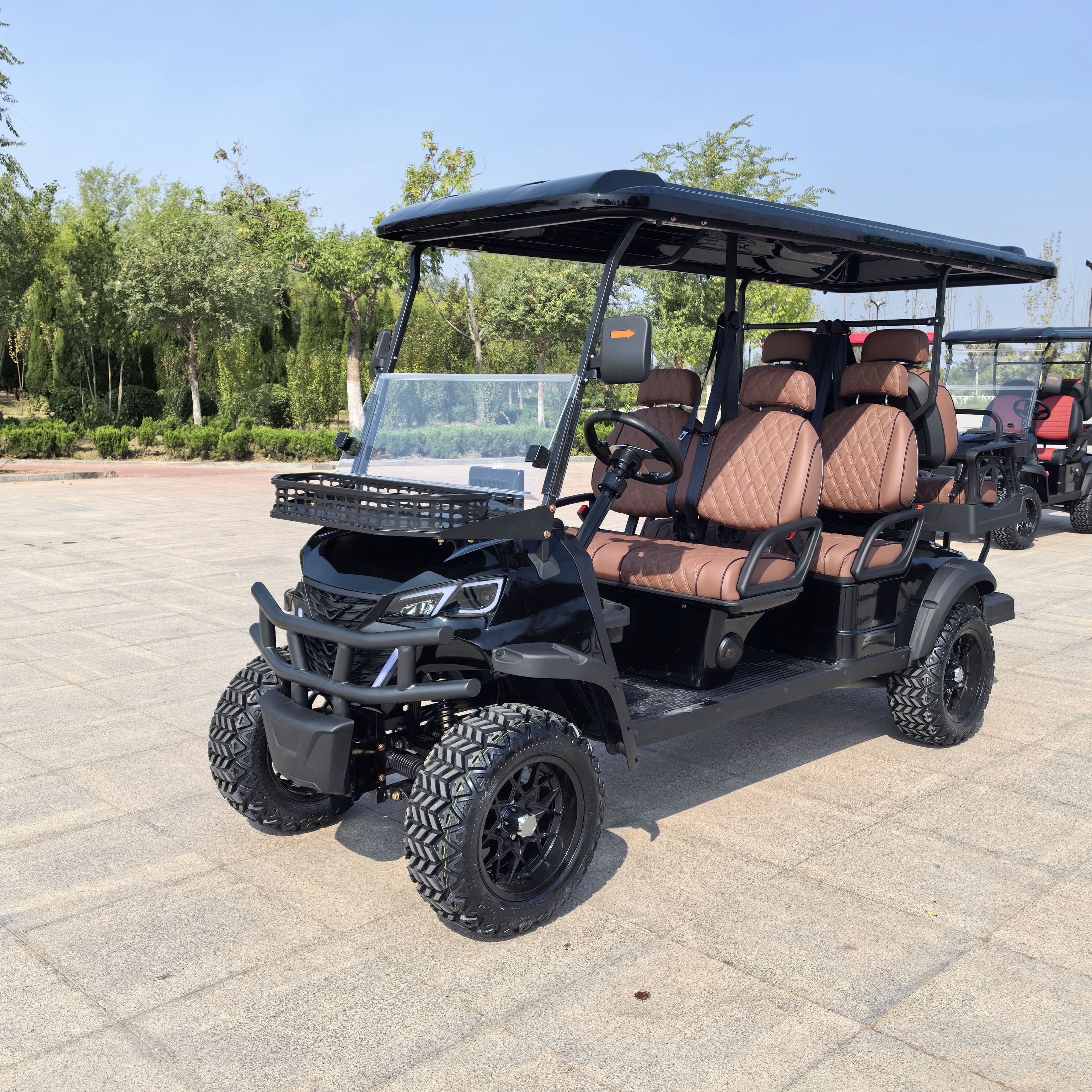 Lifted 4 Wheel Disc Brake Golf Cart 60V 72V Lithium Battery Electric Golf Cart Buggy Hunting Cart with CE