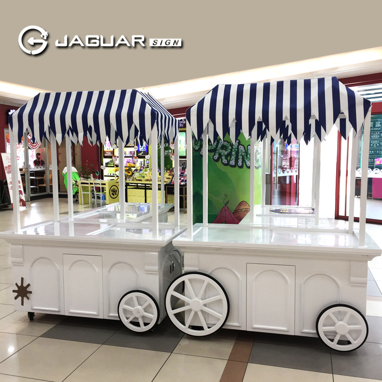 New Style Theme Park Amusement Cart Kiosk Fast Food Retail Moving Foods Cart